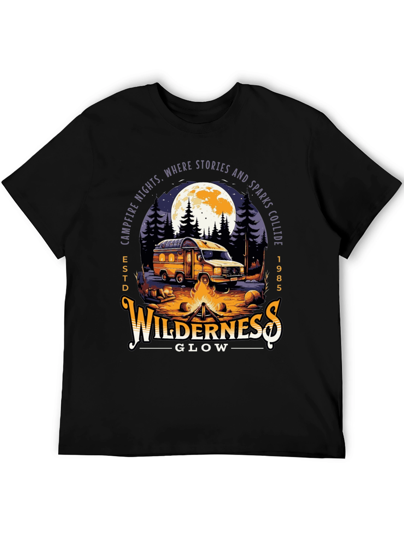 Wilderness Glow Campfire Night T-Shirt