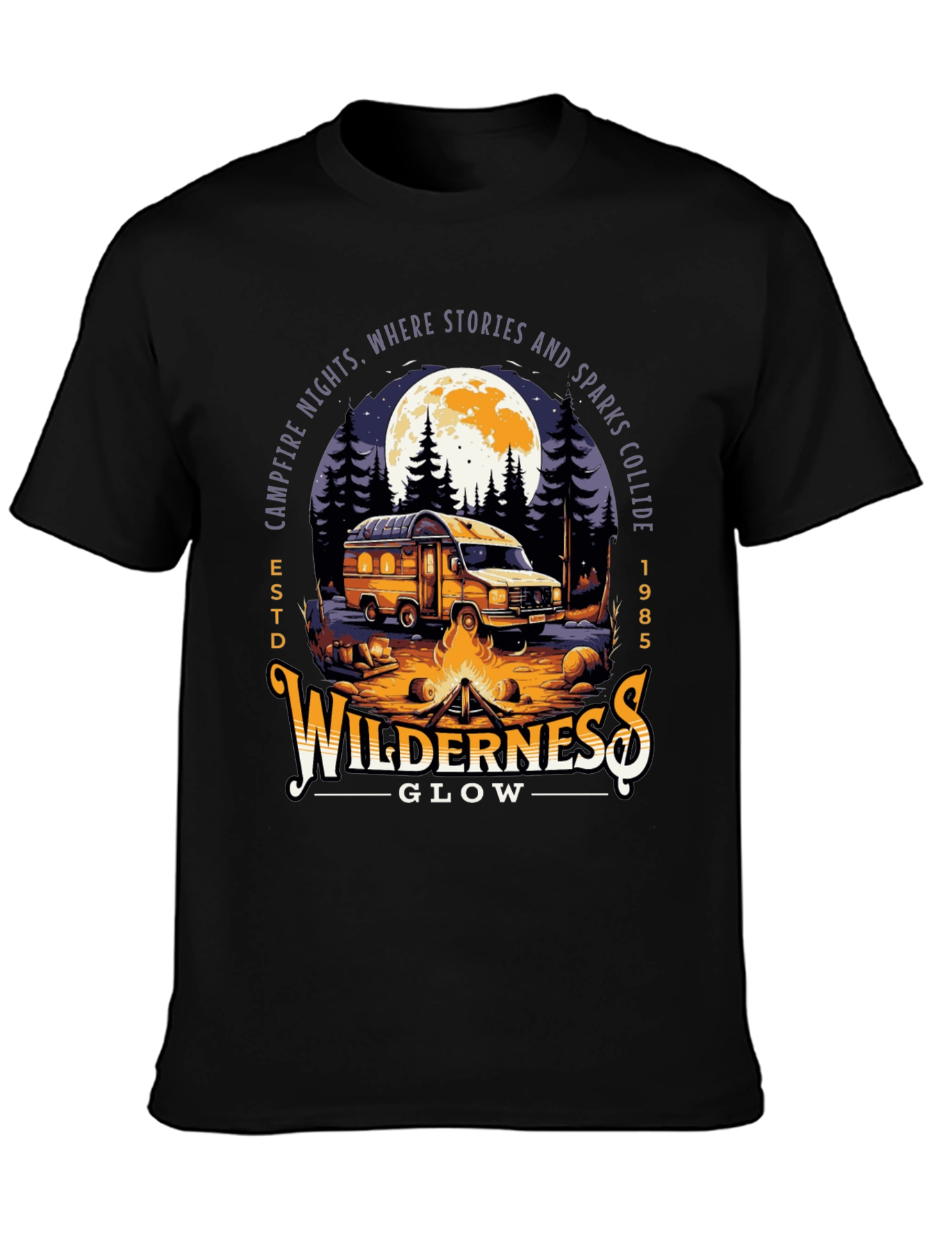 Wilderness Glow Campfire Night T-Shirt