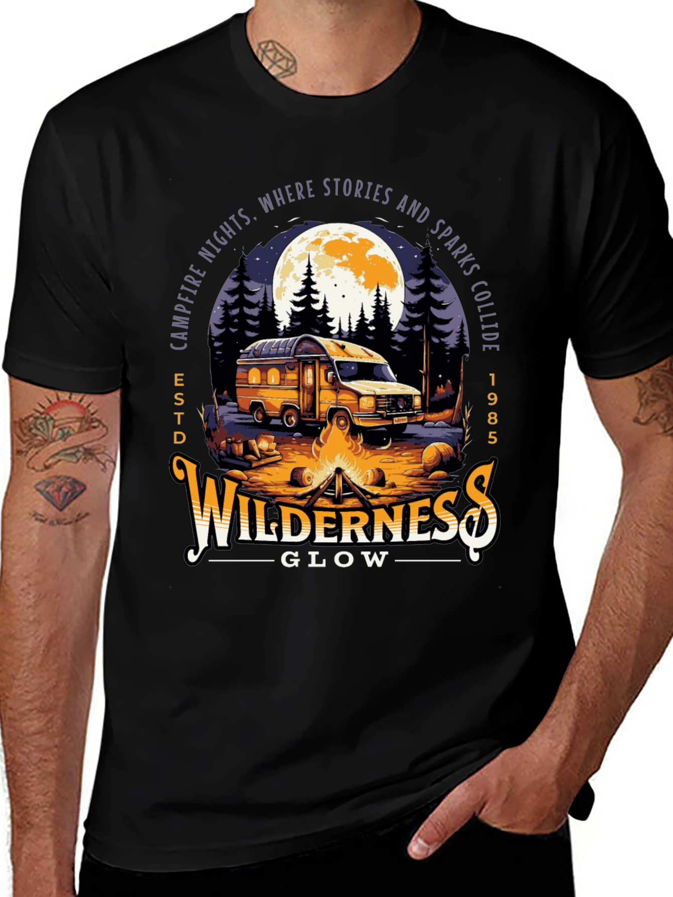 Wilderness Glow Campfire Night T-Shirt