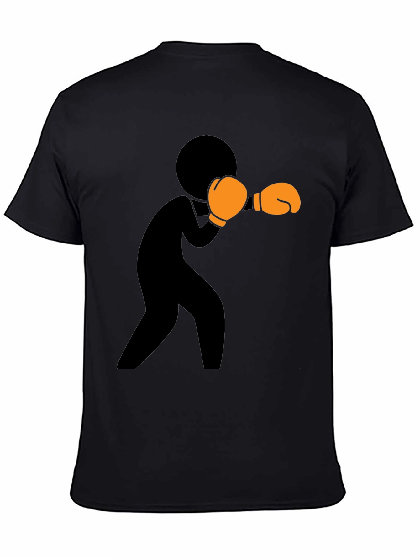 Boxer Graphic Print Black T-Shirt