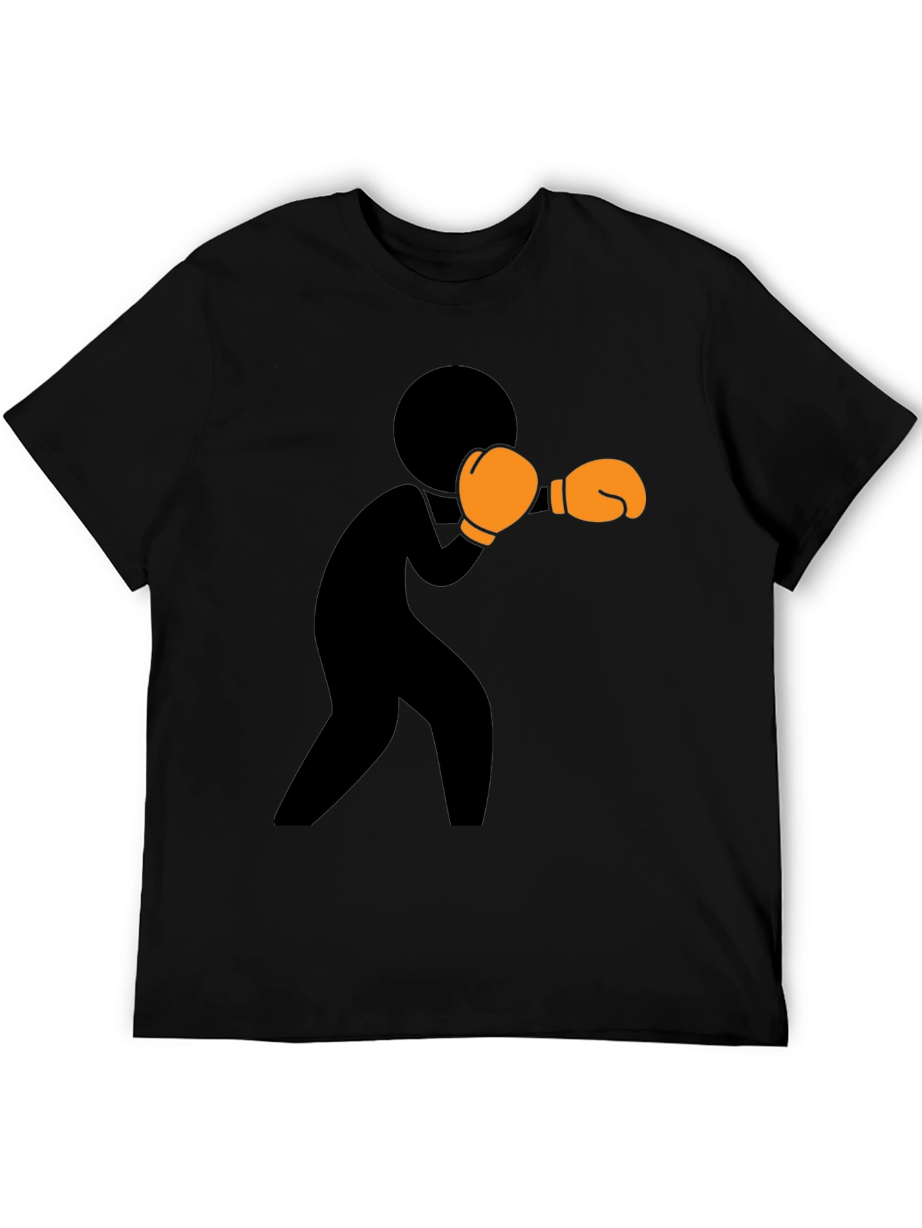 Boxer Graphic Print Black T-Shirt