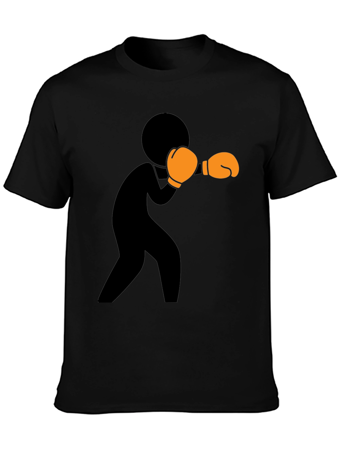 Boxer Graphic Print Black T-Shirt