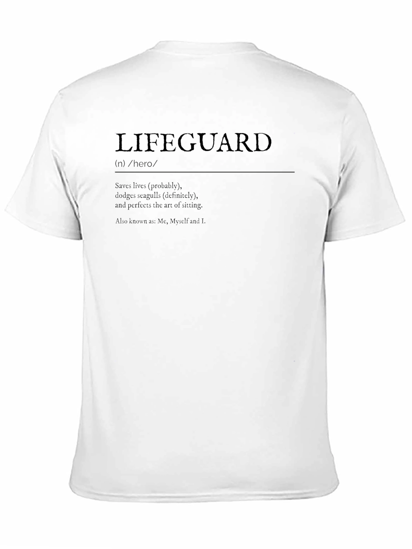 Lifeguard Definition T-Shirt Funny Beach Life Saving Tee