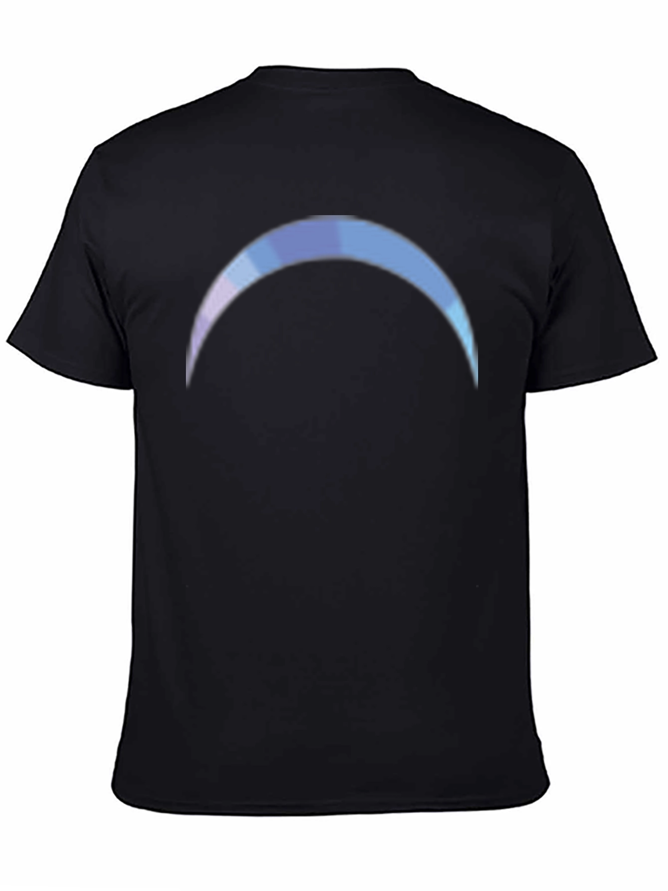 Gradient Crescent Moon Black T-Shirt