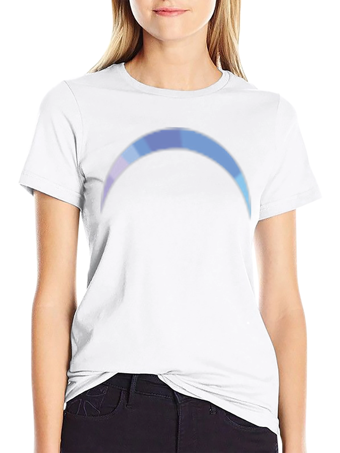 Gradient Crescent Moon Black T-Shirt