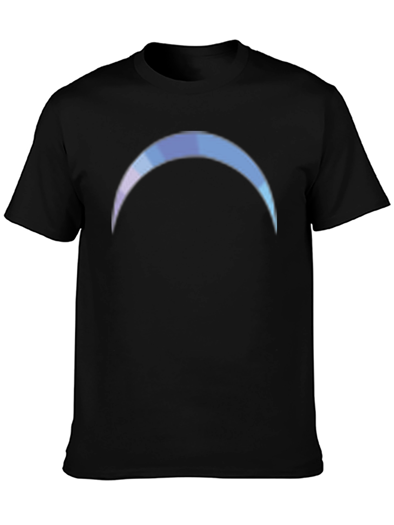 Gradient Crescent Moon Black T-Shirt