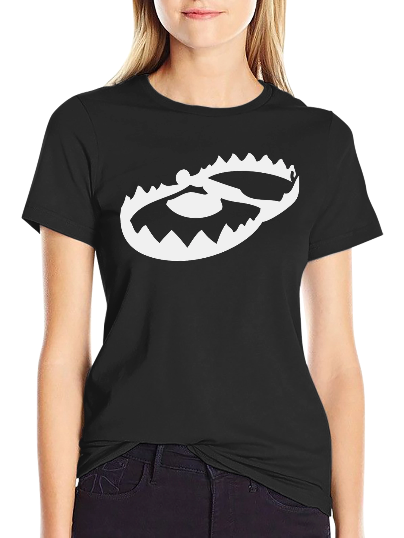 Mens Black T-Shirt with Trap Graphic