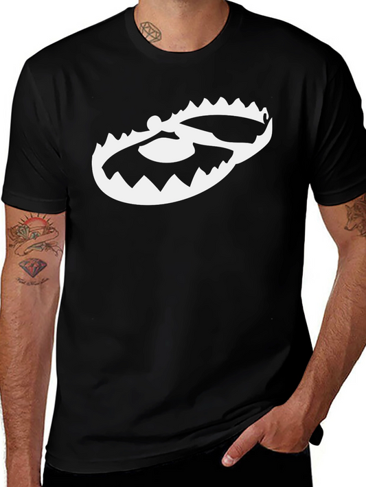 Mens Black T-Shirt with Trap Graphic