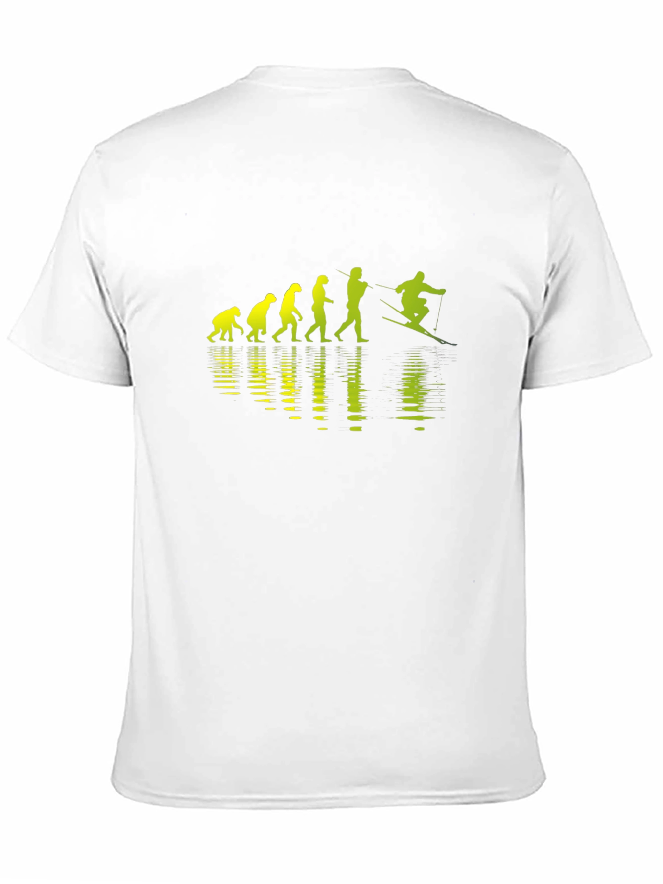 Evolution of Skiing Black T-Shirt
