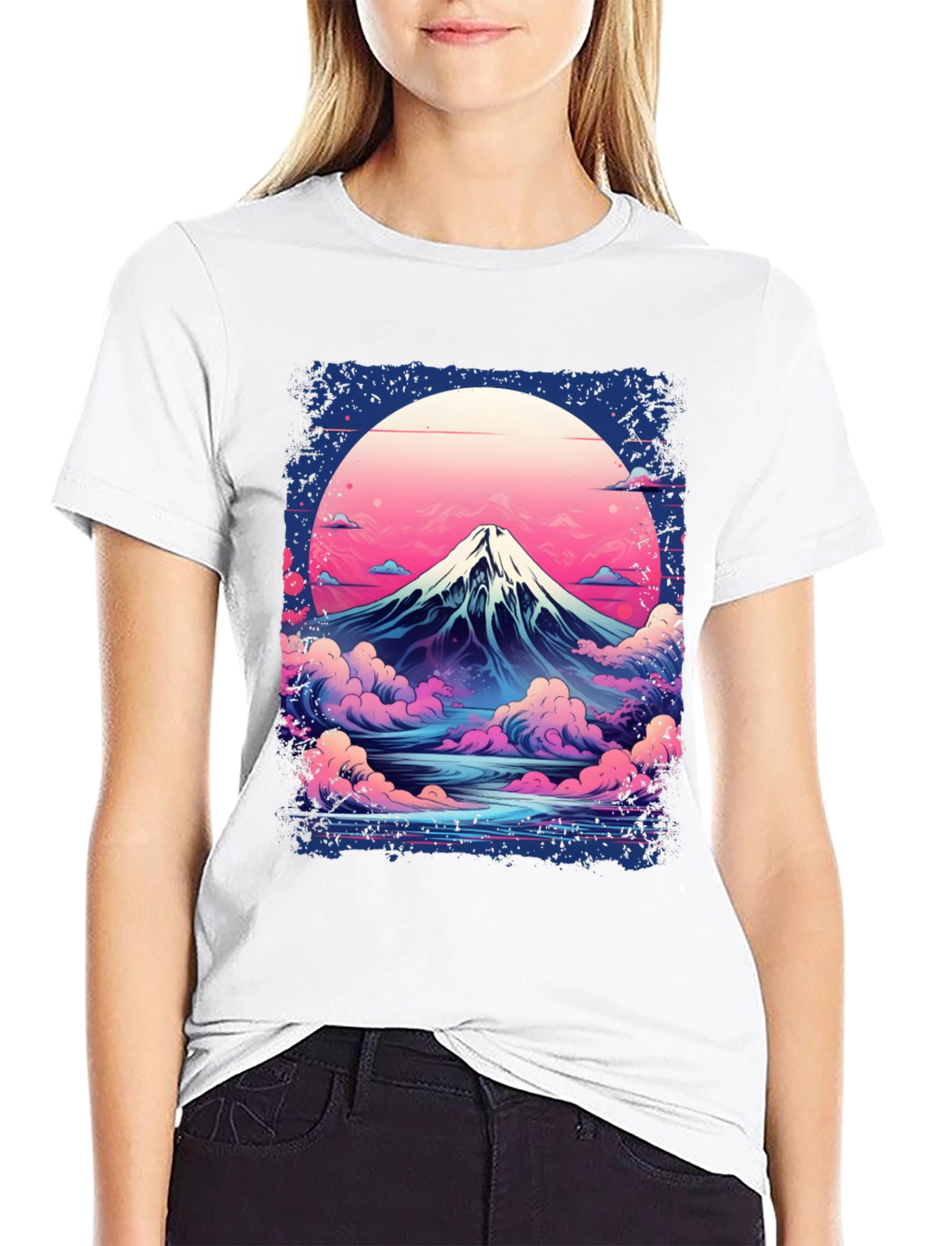 Mount Fuji Graphic Tee - Retro Japanese Art