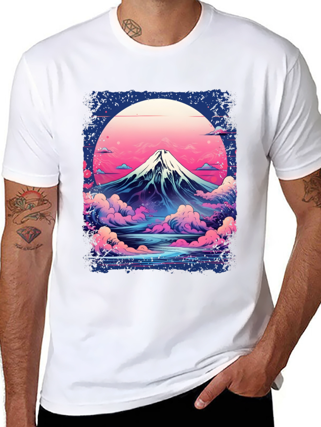 Mount Fuji Graphic Tee - Retro Japanese Art