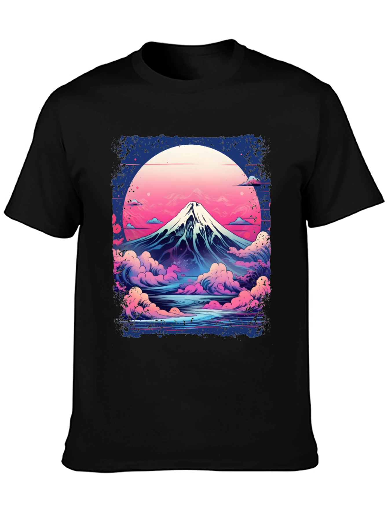 Mount Fuji Graphic Tee - Retro Japanese Art