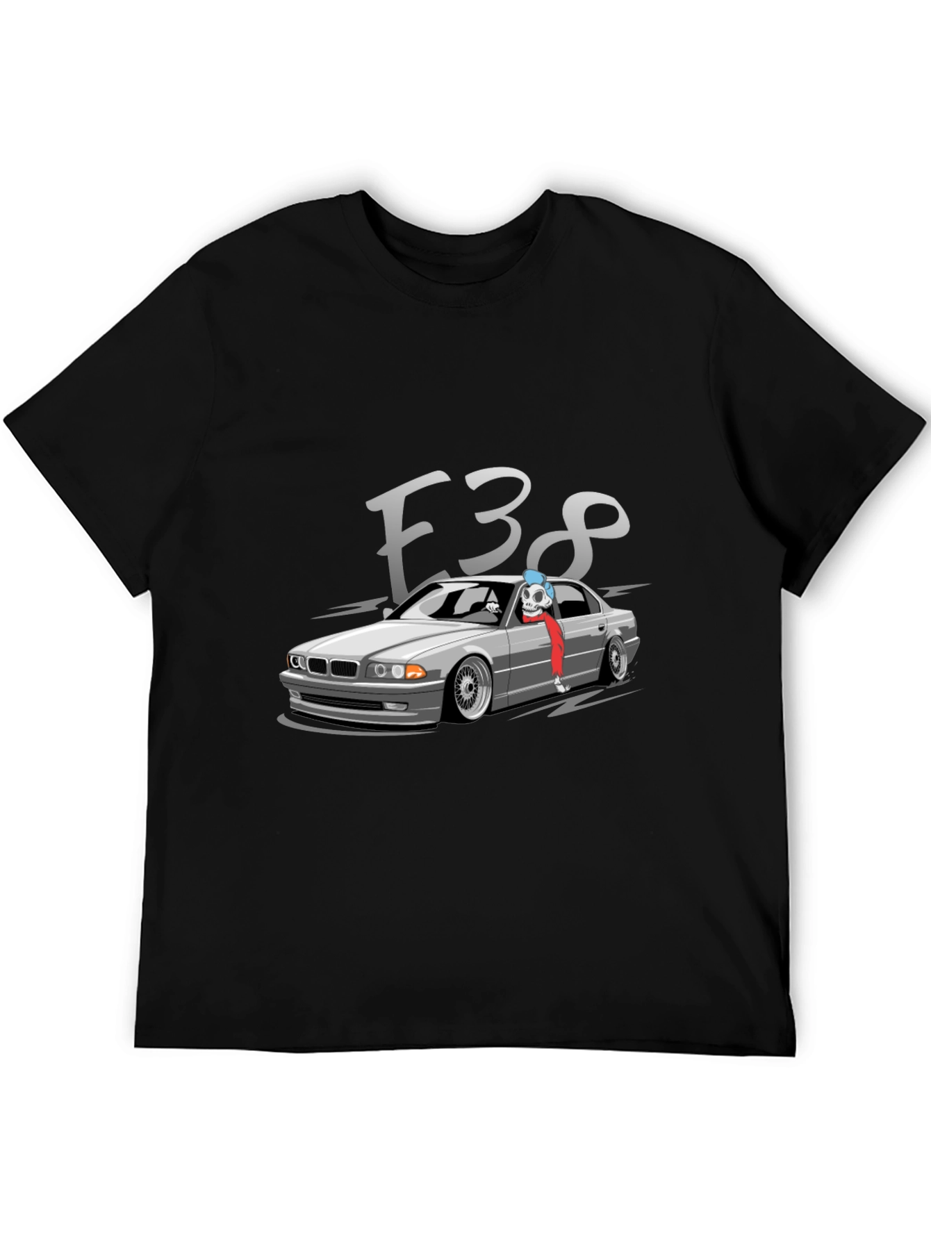 E38 BMW Car Graphic Tee - Black