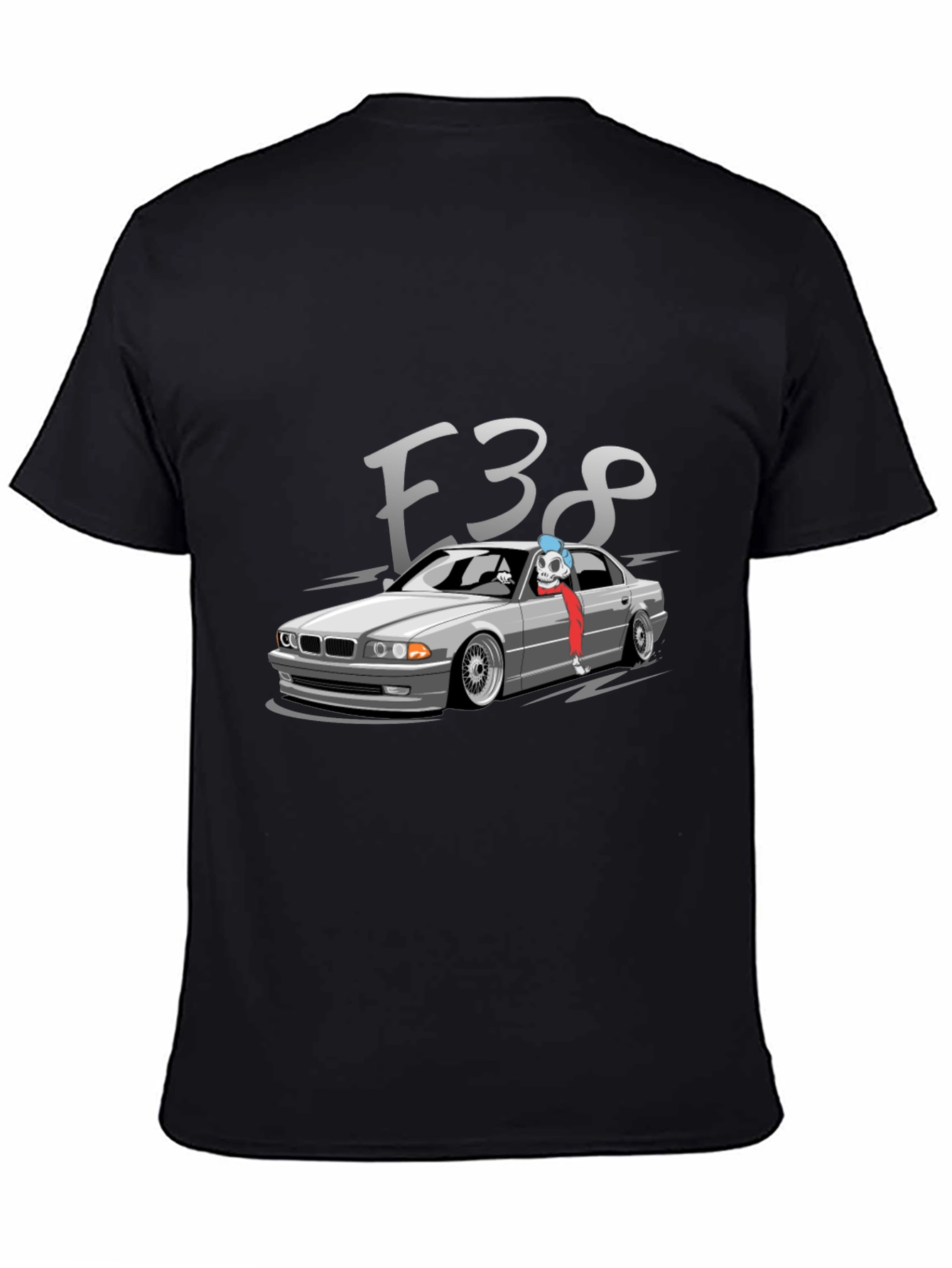 E38 BMW Car Graphic Tee - Black