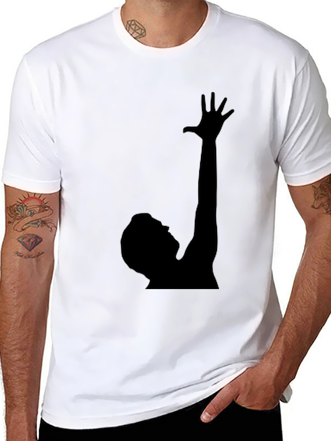 Silhouette Reach T-Shirt - Classic Black Tee