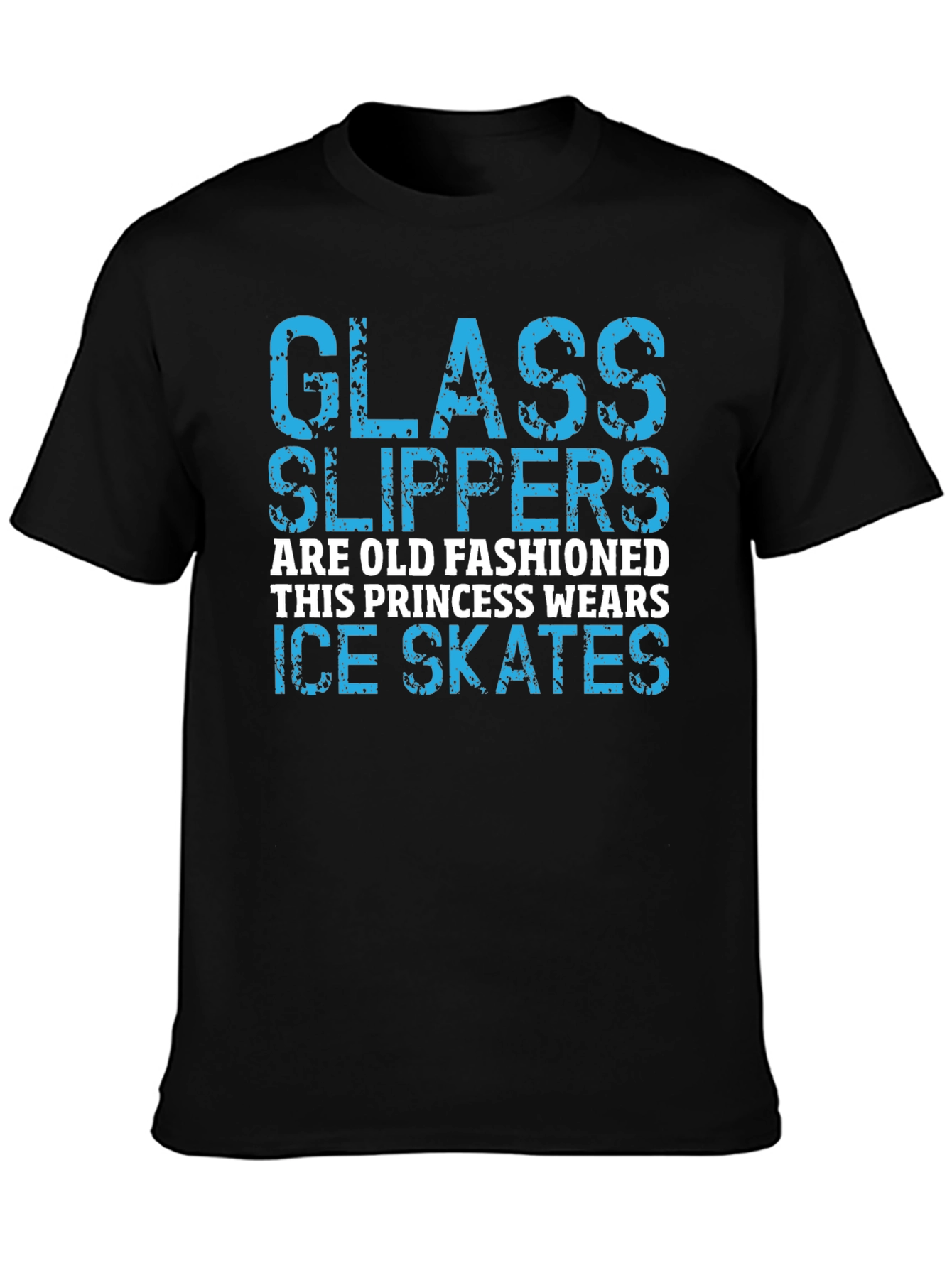 Glass Slippers Princess Ice Skates Black T-Shirt