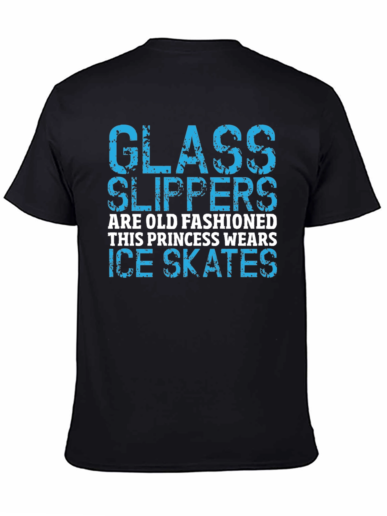 Glass Slippers Princess Ice Skates Black T-Shirt