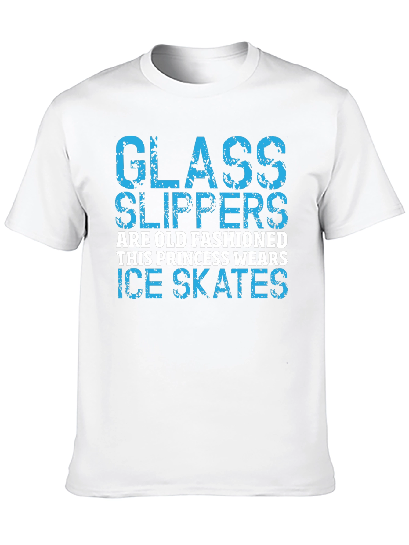 Glass Slippers Princess Ice Skates Black T-Shirt
