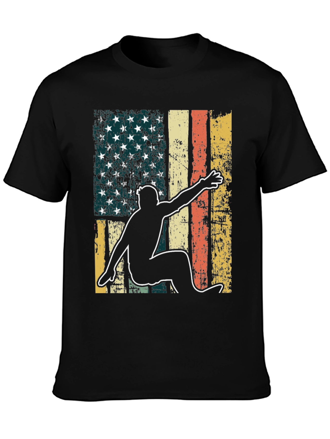 American Flag Surfer Graphic Tee