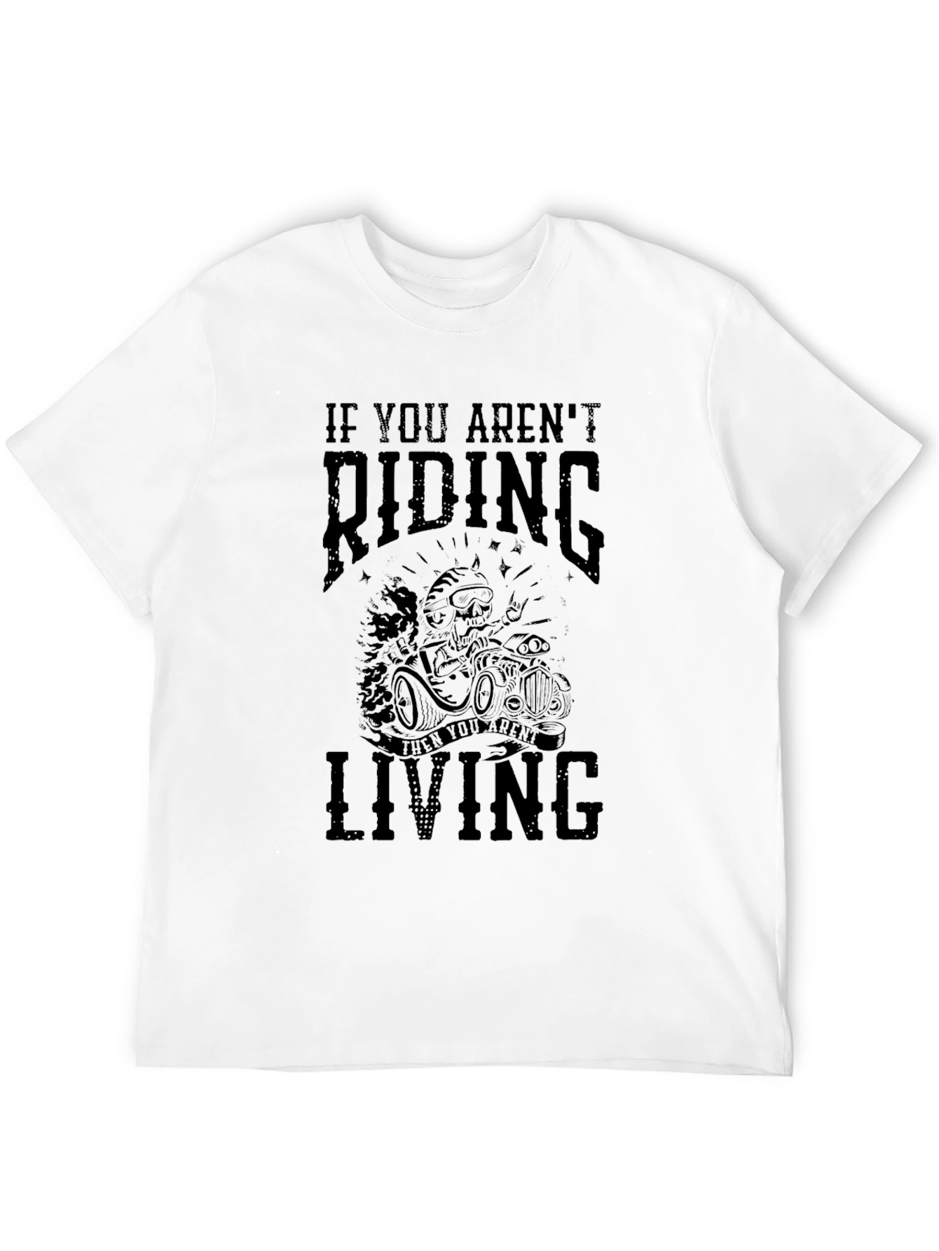Riding Skeleton Graphic T-Shirt - Live to Ride