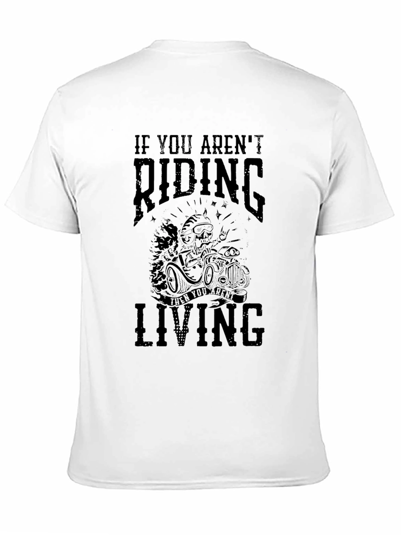 Riding Skeleton Graphic T-Shirt - Live to Ride