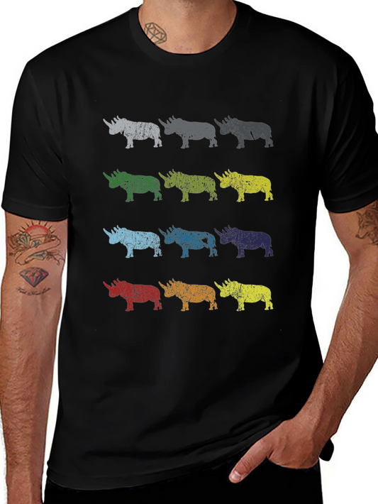 Rhino Pop Art Graphic Tee