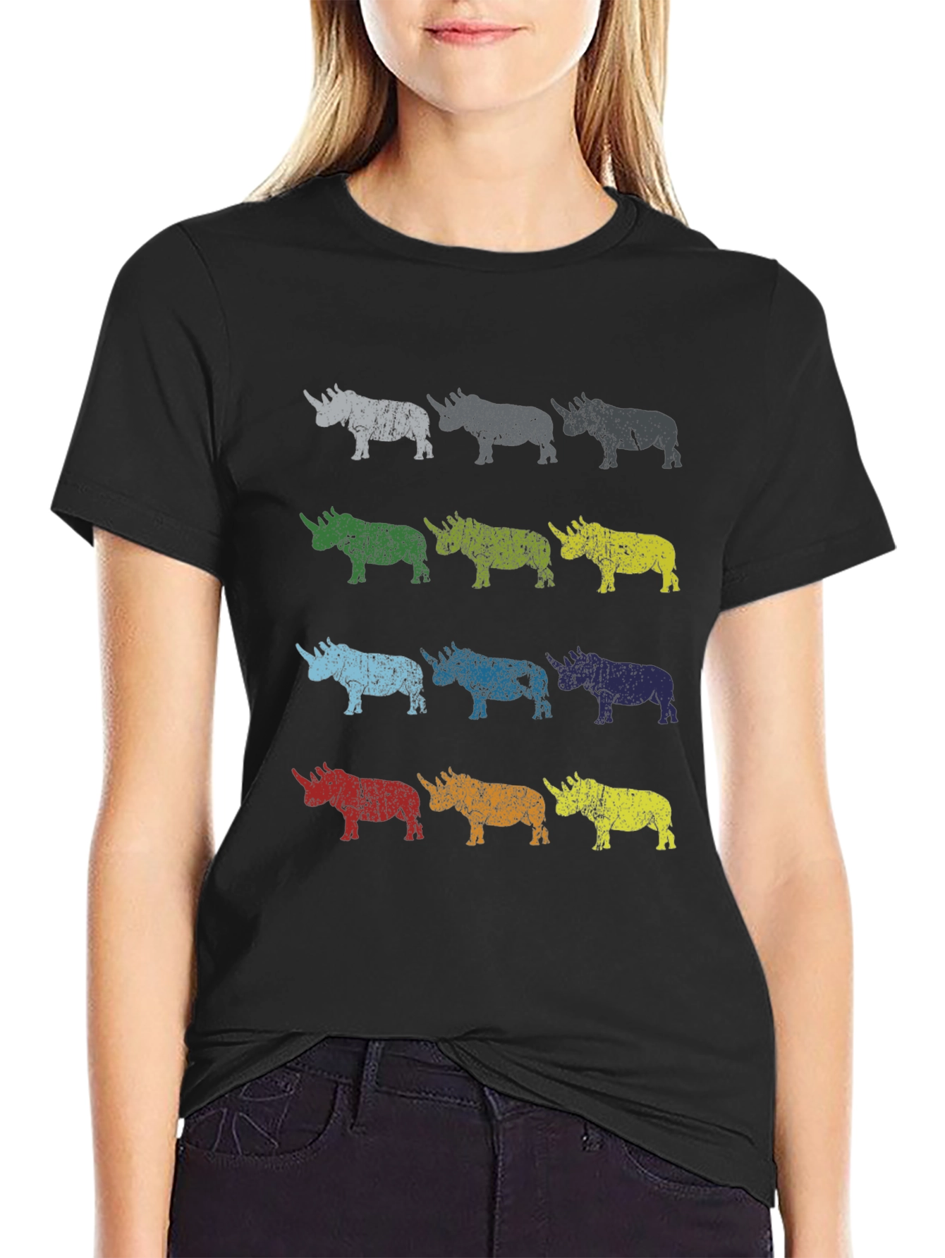 Rhino Pop Art Graphic Tee