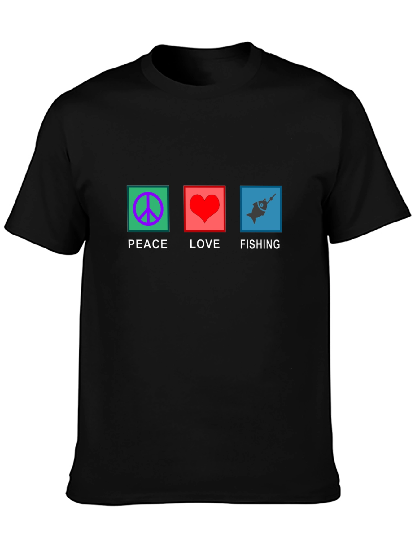 Peace Love Fishing Graphic Tee