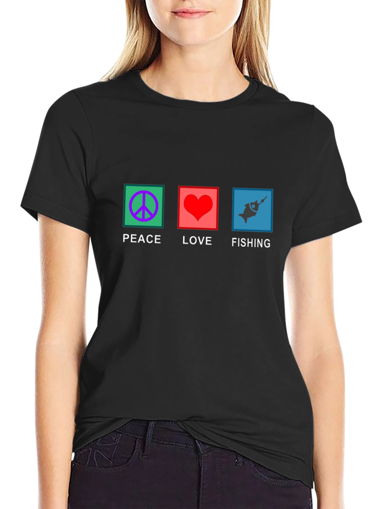 Peace Love Fishing Graphic Tee