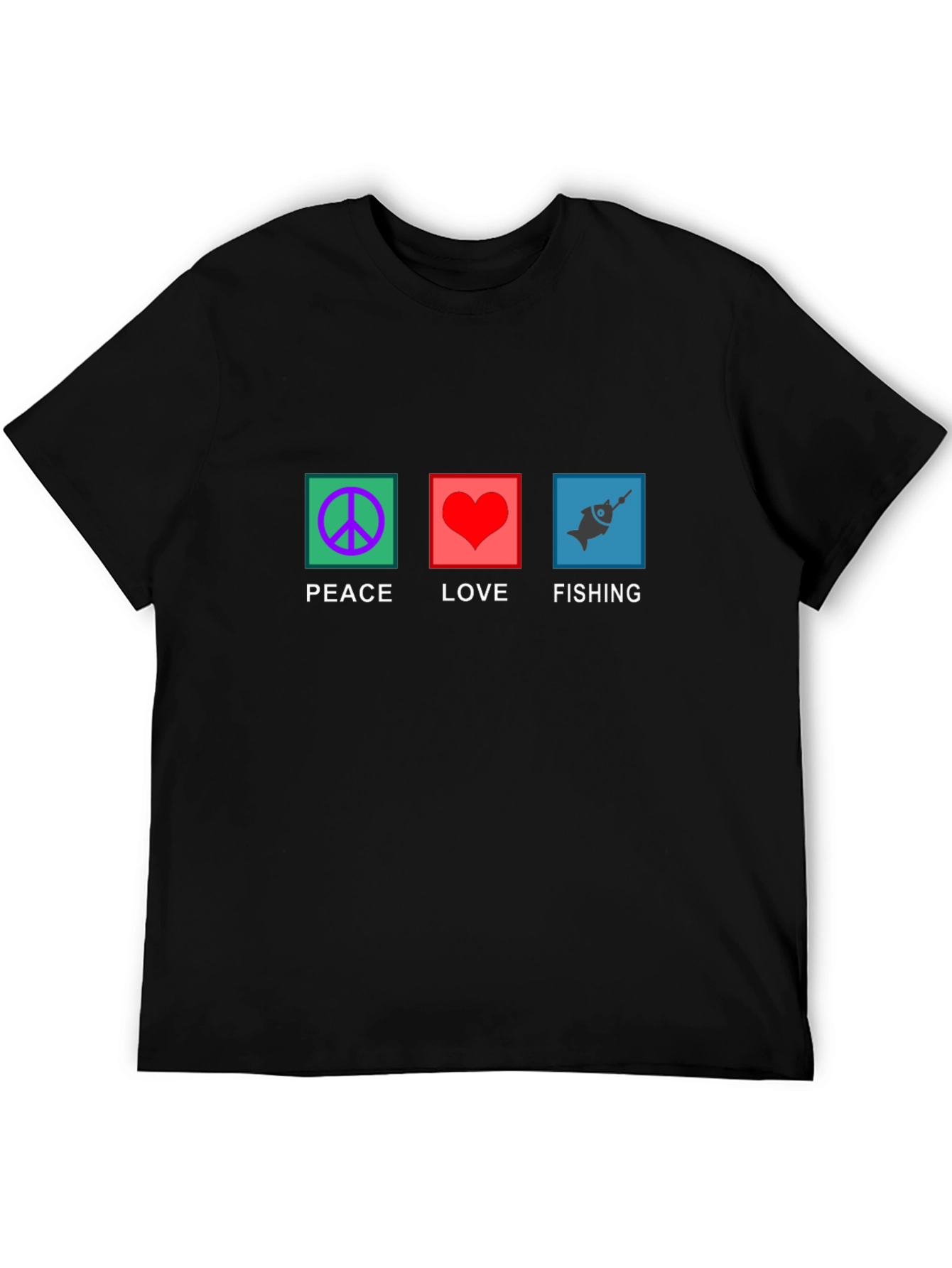 Peace Love Fishing Graphic Tee