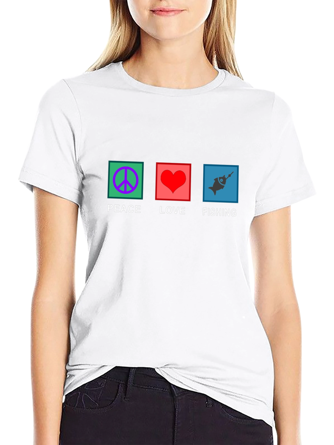 Peace Love Fishing Graphic Tee