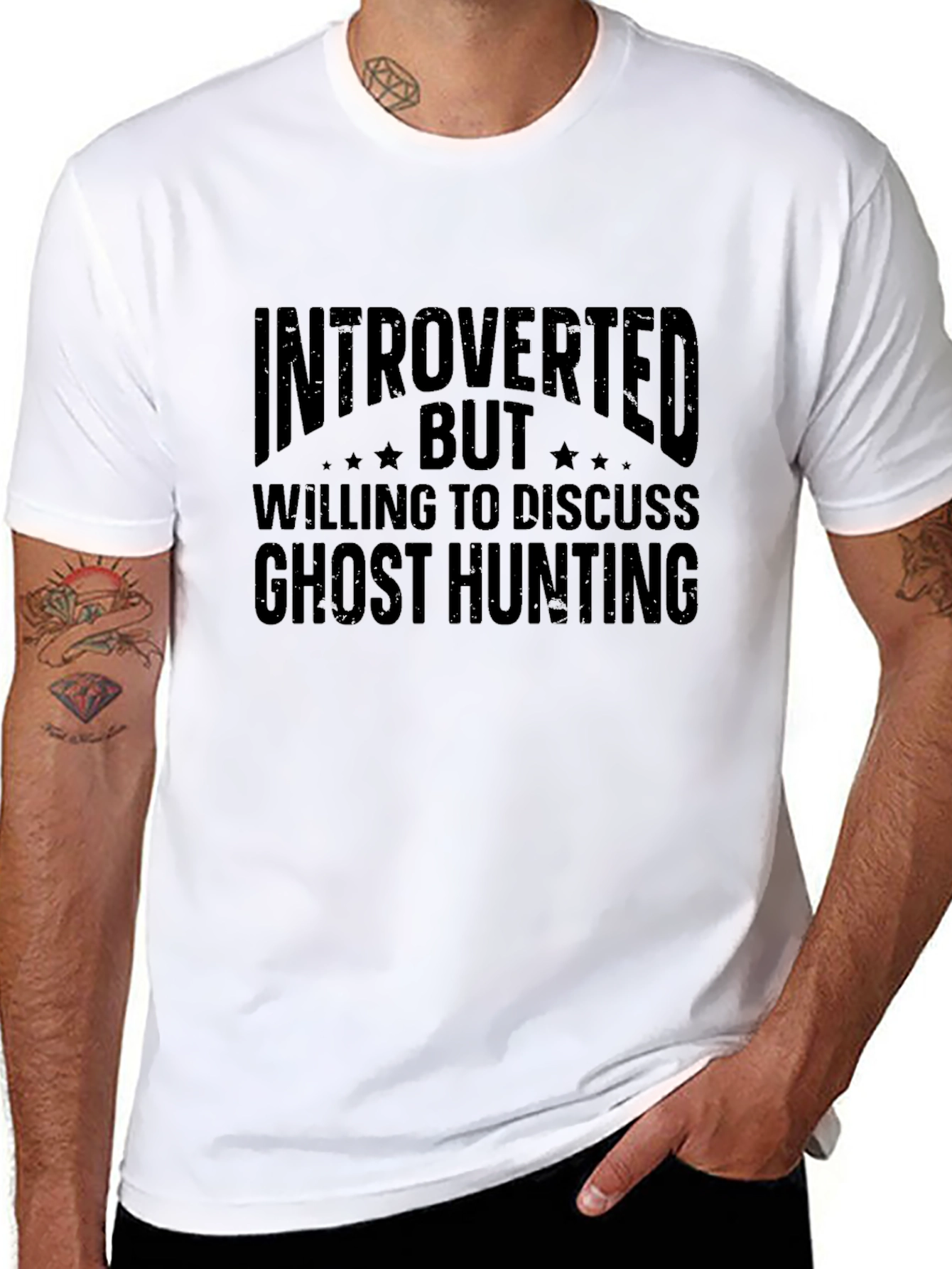 Introverted Ghost Hunting Black Tee