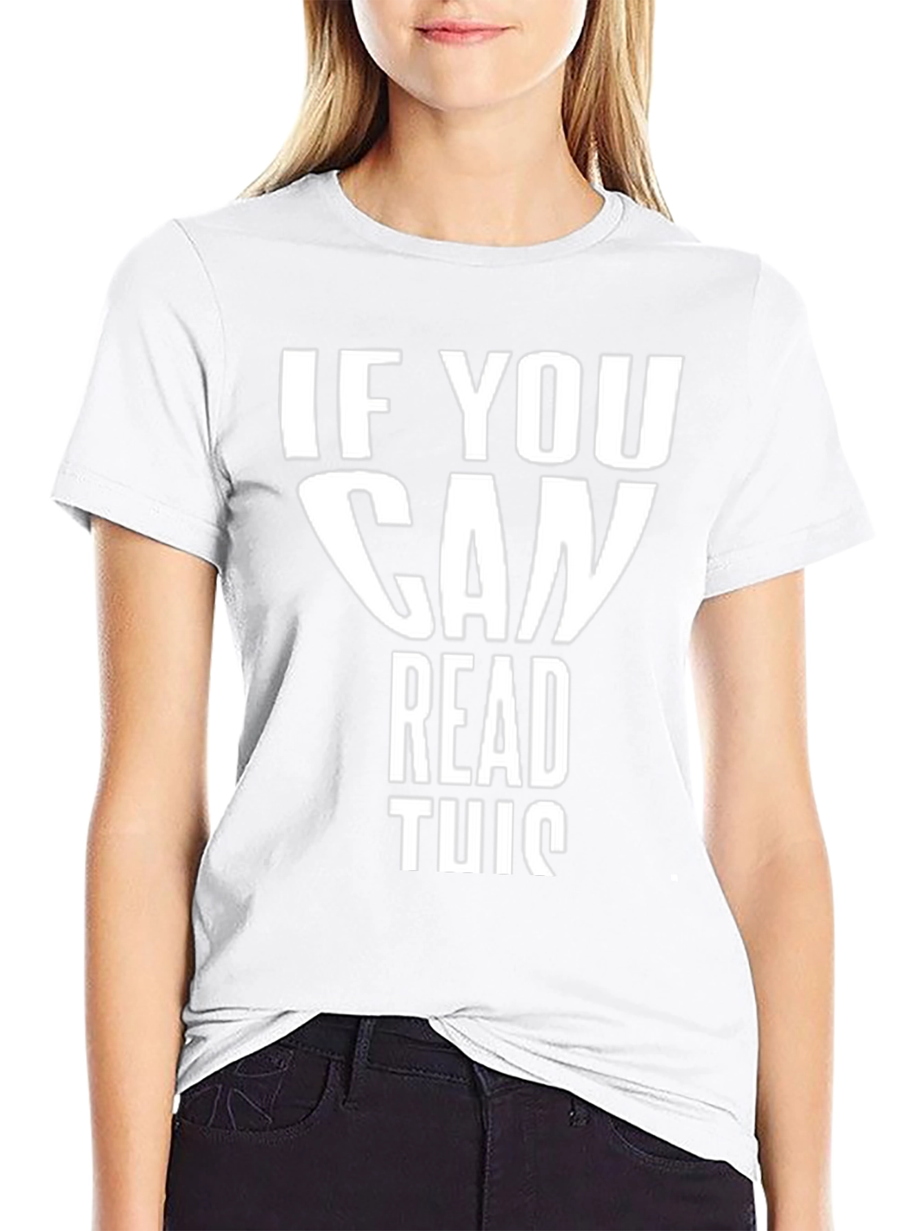 Funny If You Can Read This Black T-Shirt
