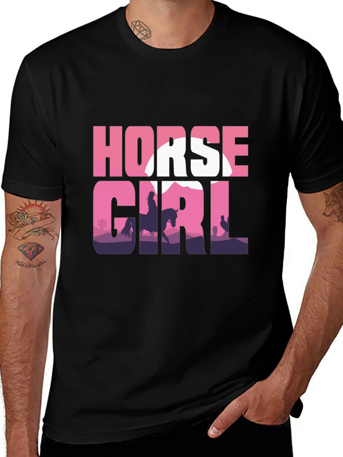 Horse Girl Silhouette T-Shirt
