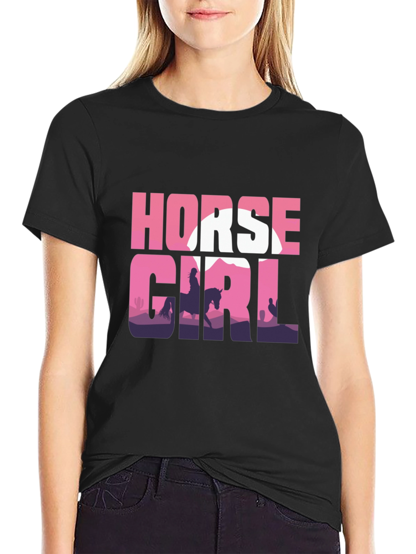 Horse Girl Silhouette T-Shirt