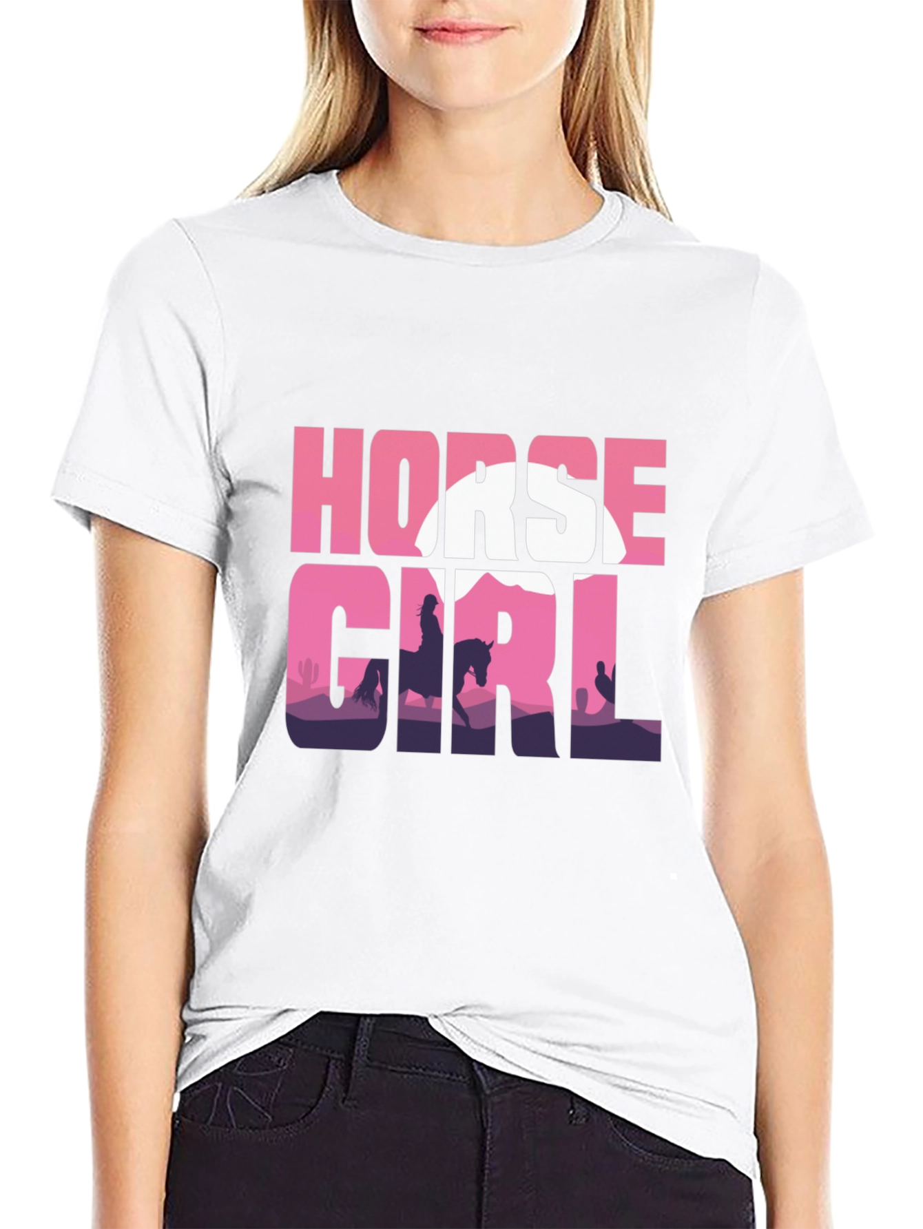Horse Girl Silhouette T-Shirt