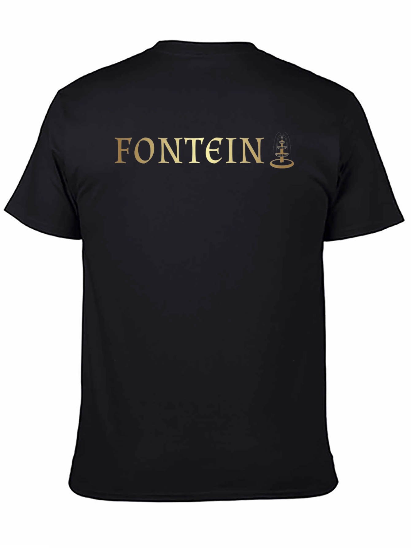 Fontein Black T-Shirt with Gold Logo