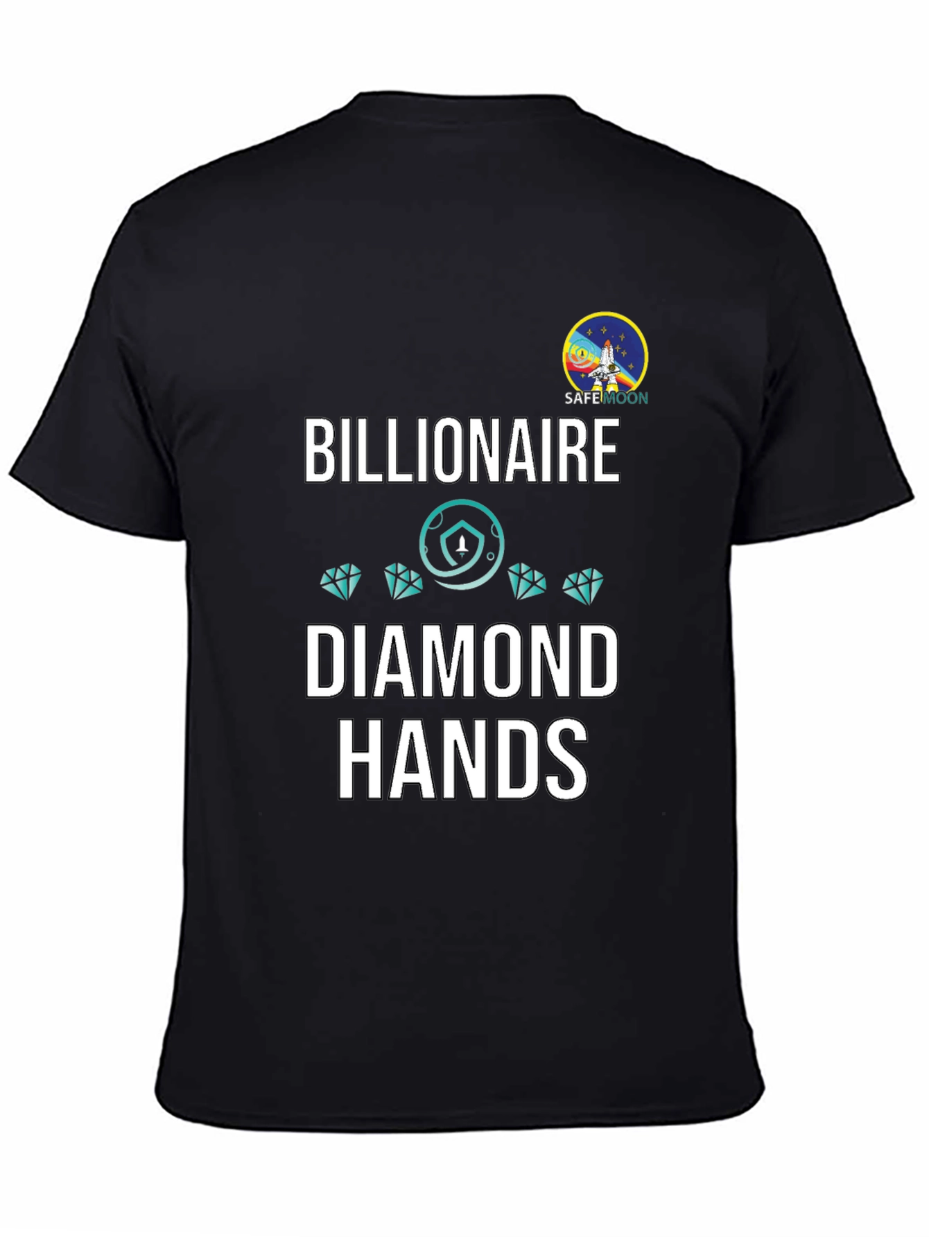 Billionaire Diamond Hands Safemoon Black T-Shirt