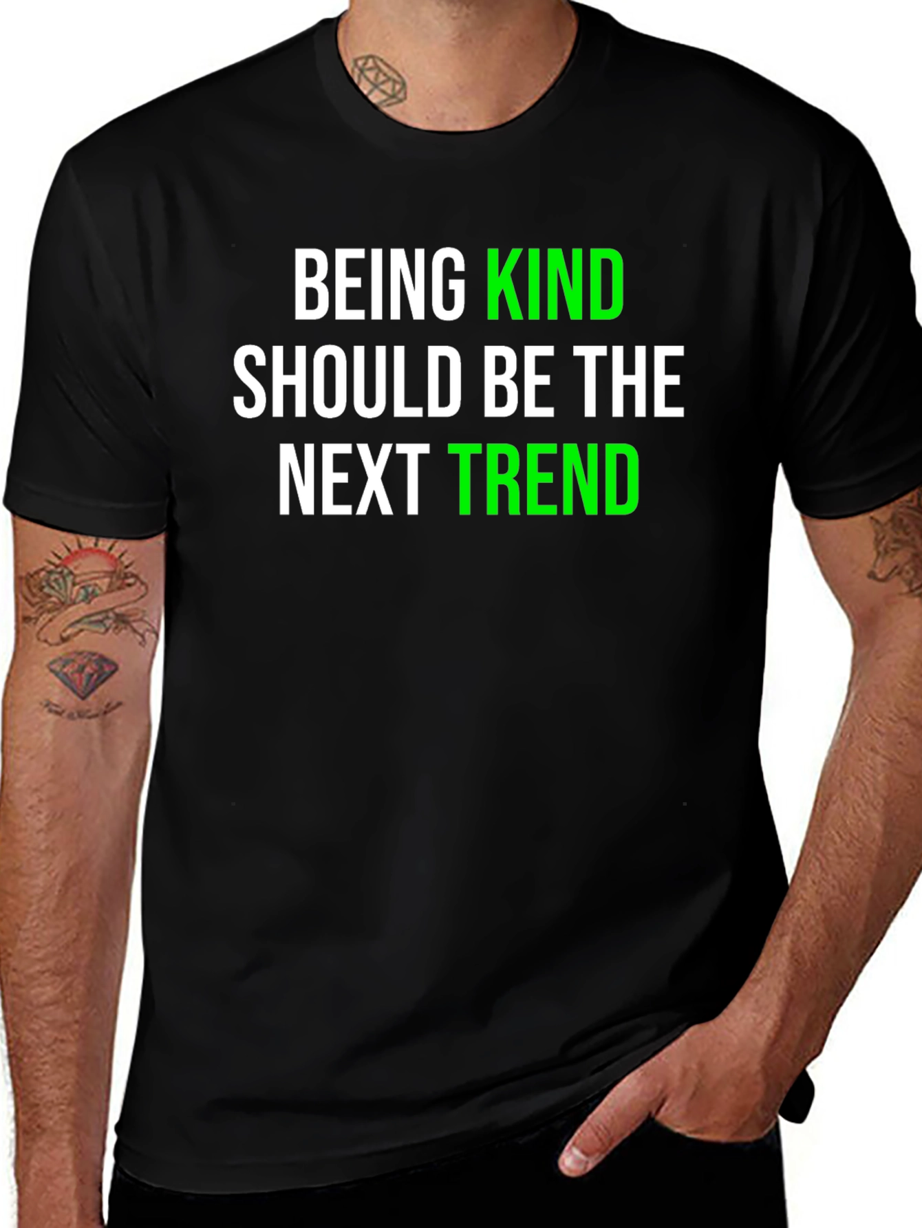 Kindness Trend Graphic Tee - Black