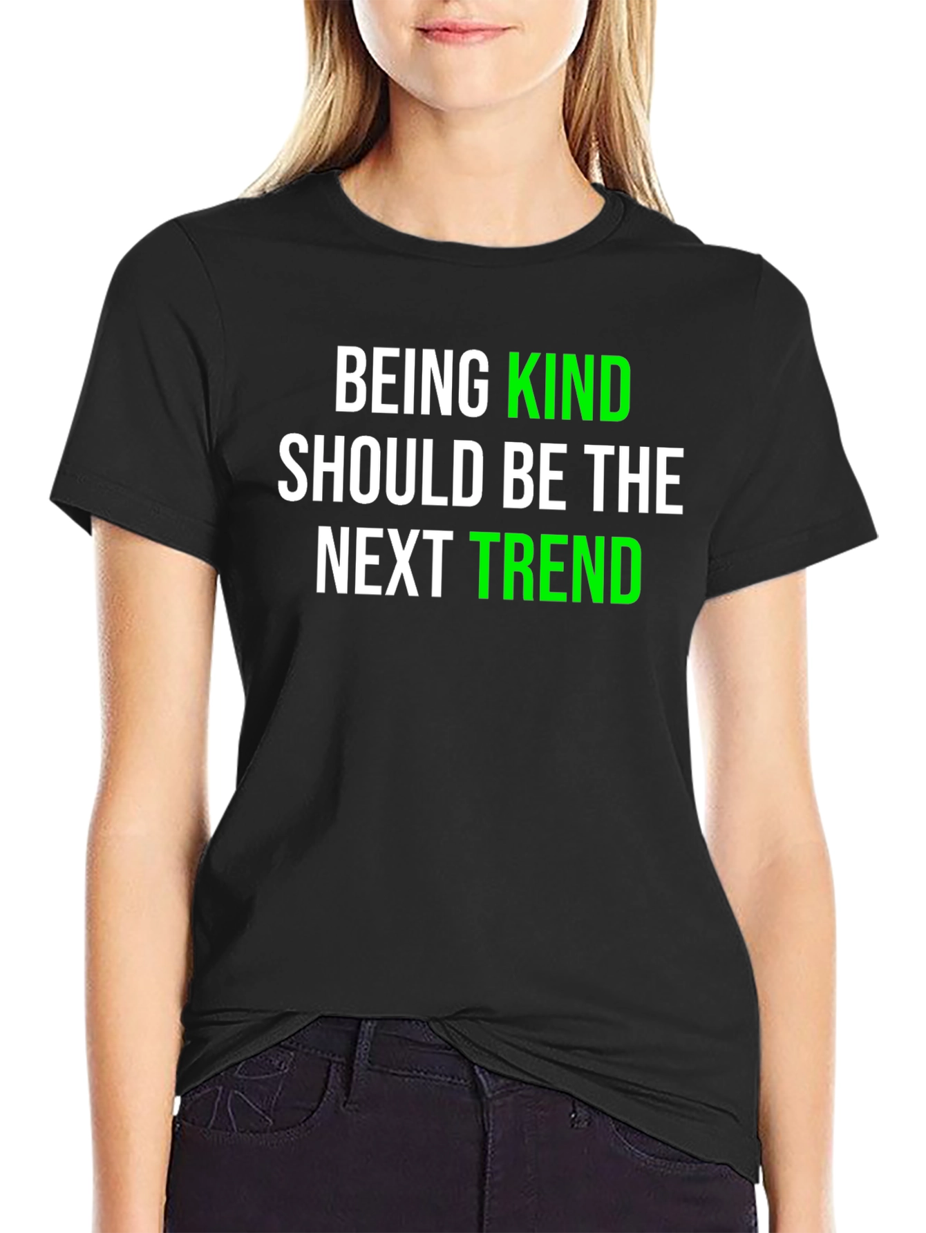 Kindness Trend Graphic Tee - Black
