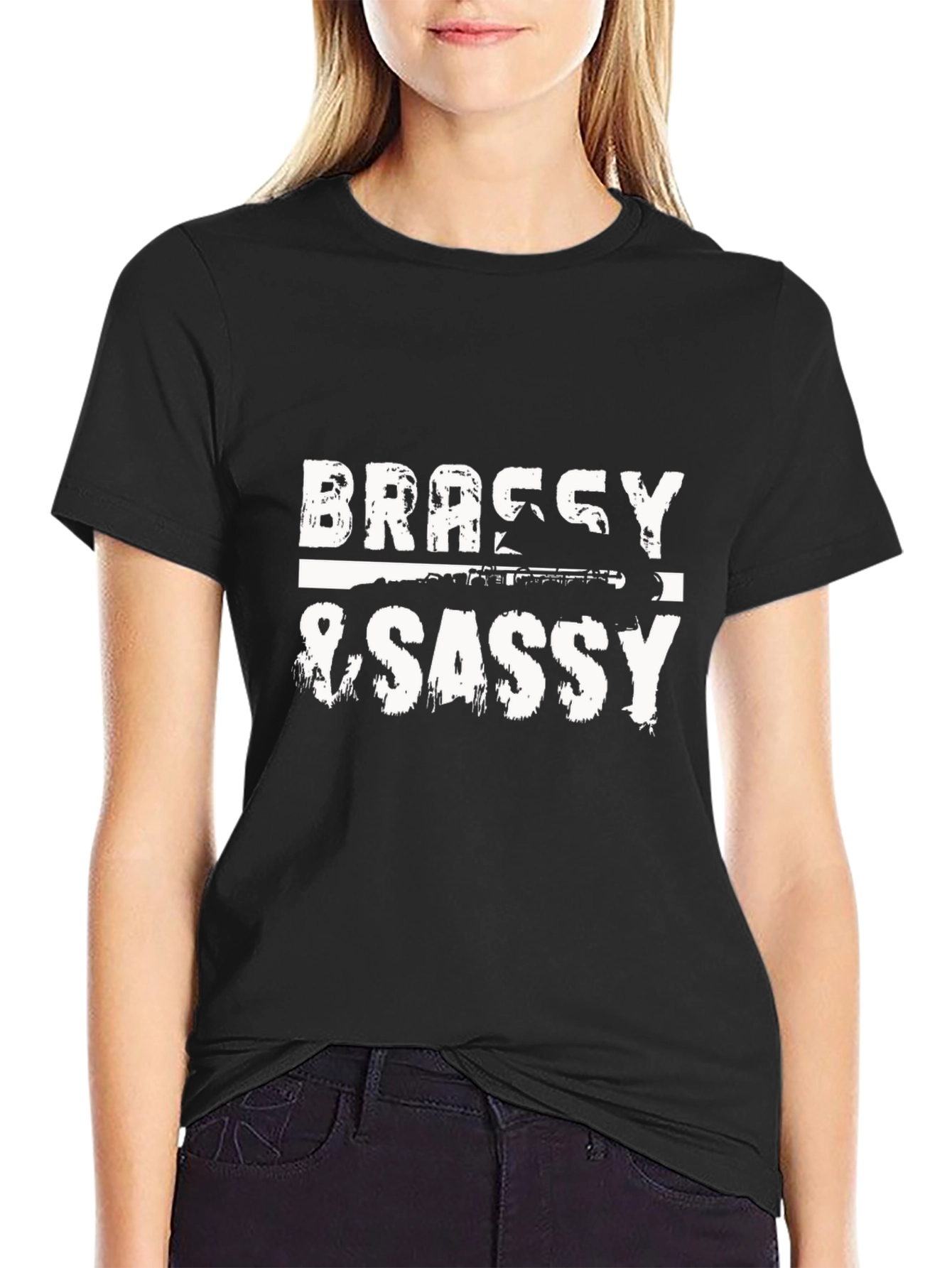 Brassy & Sassy Black Graphic Tee