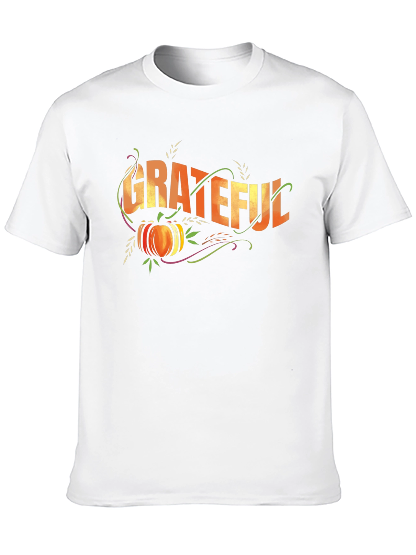 Grateful Thanksgiving Pumpkin Black T-Shirt