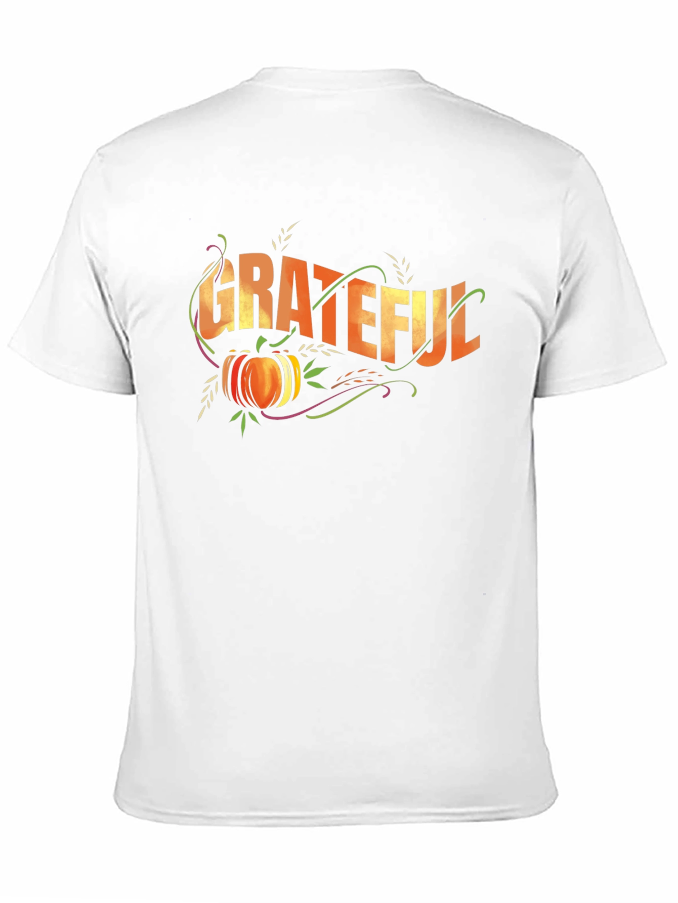 Grateful Thanksgiving Pumpkin Black T-Shirt