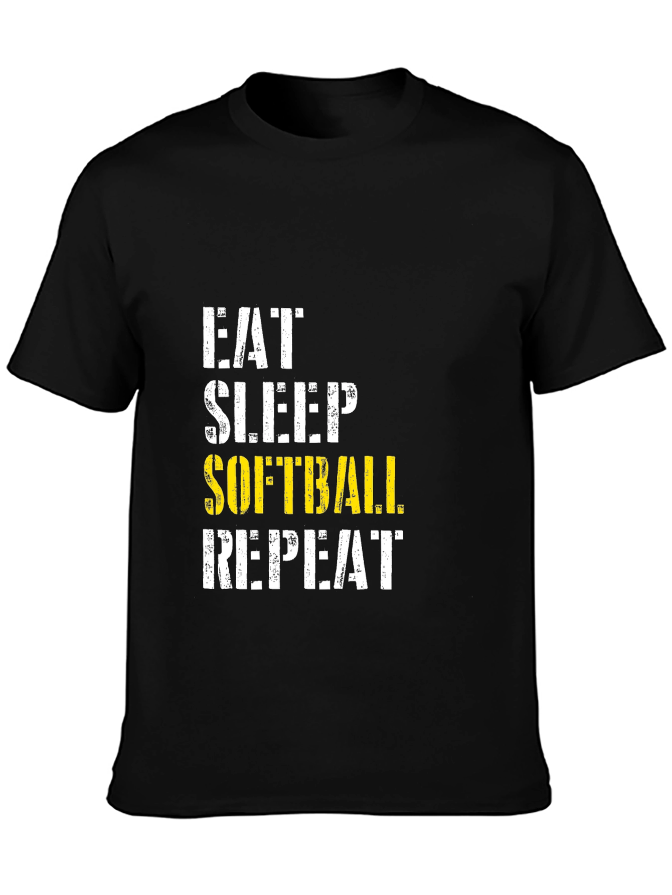 Eat Sleep Softball Repeat Graphic Tee