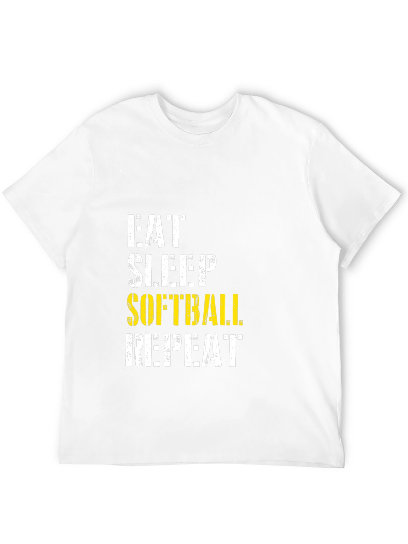 Eat Sleep Softball Repeat Graphic Tee