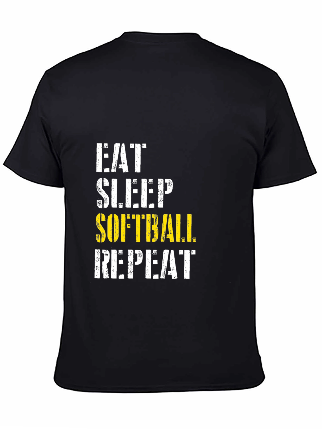 Eat Sleep Softball Repeat Graphic Tee