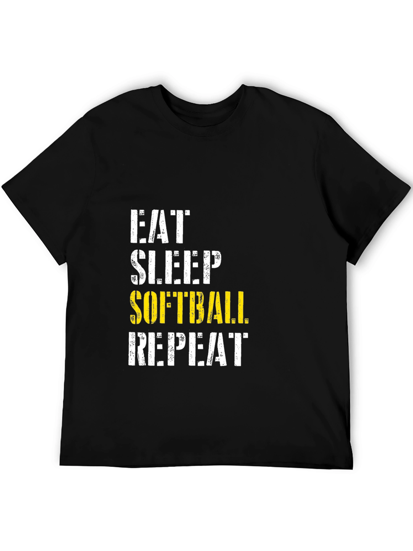 Eat Sleep Softball Repeat Graphic Tee