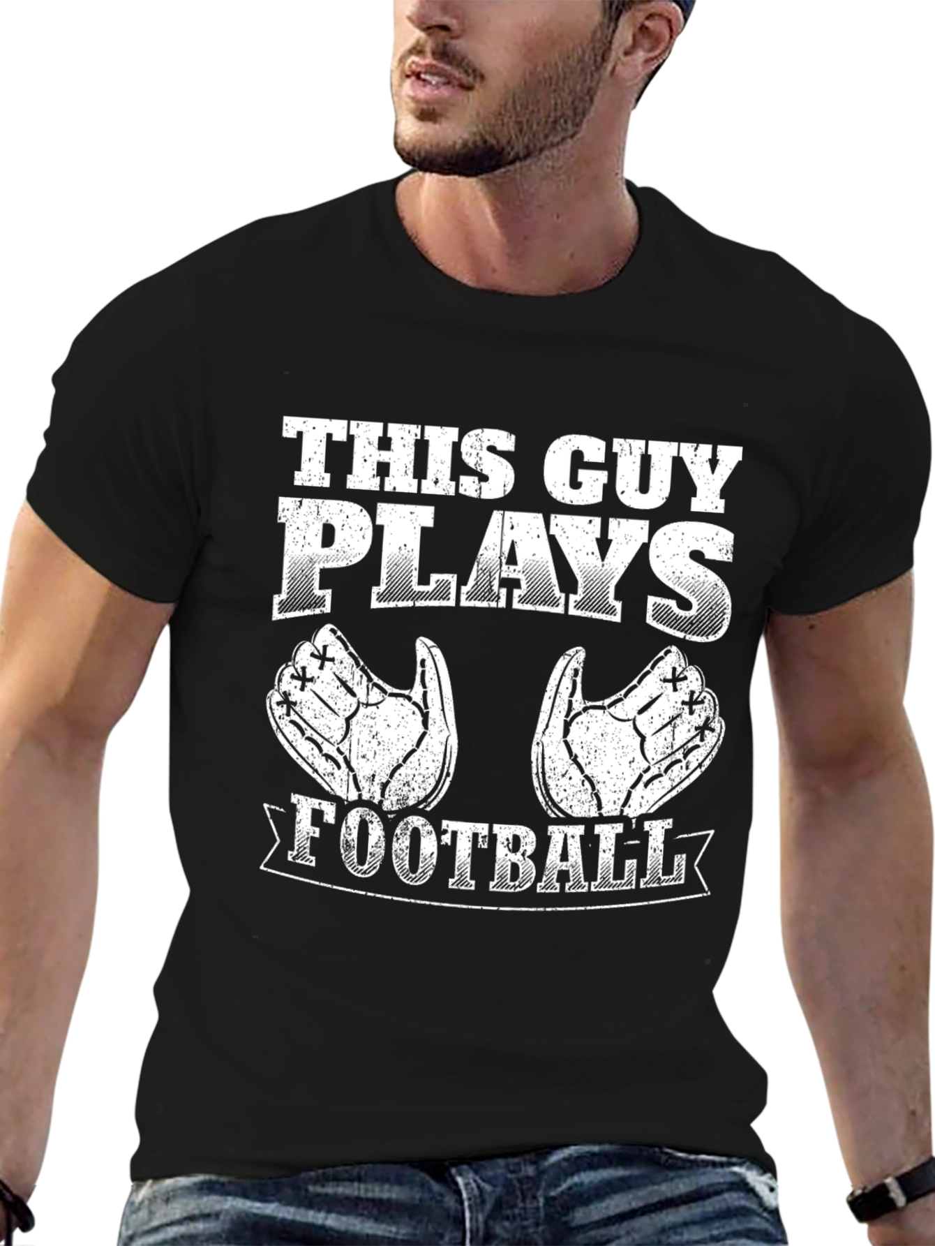 This Guy Plays Football Graphic T-Shirt