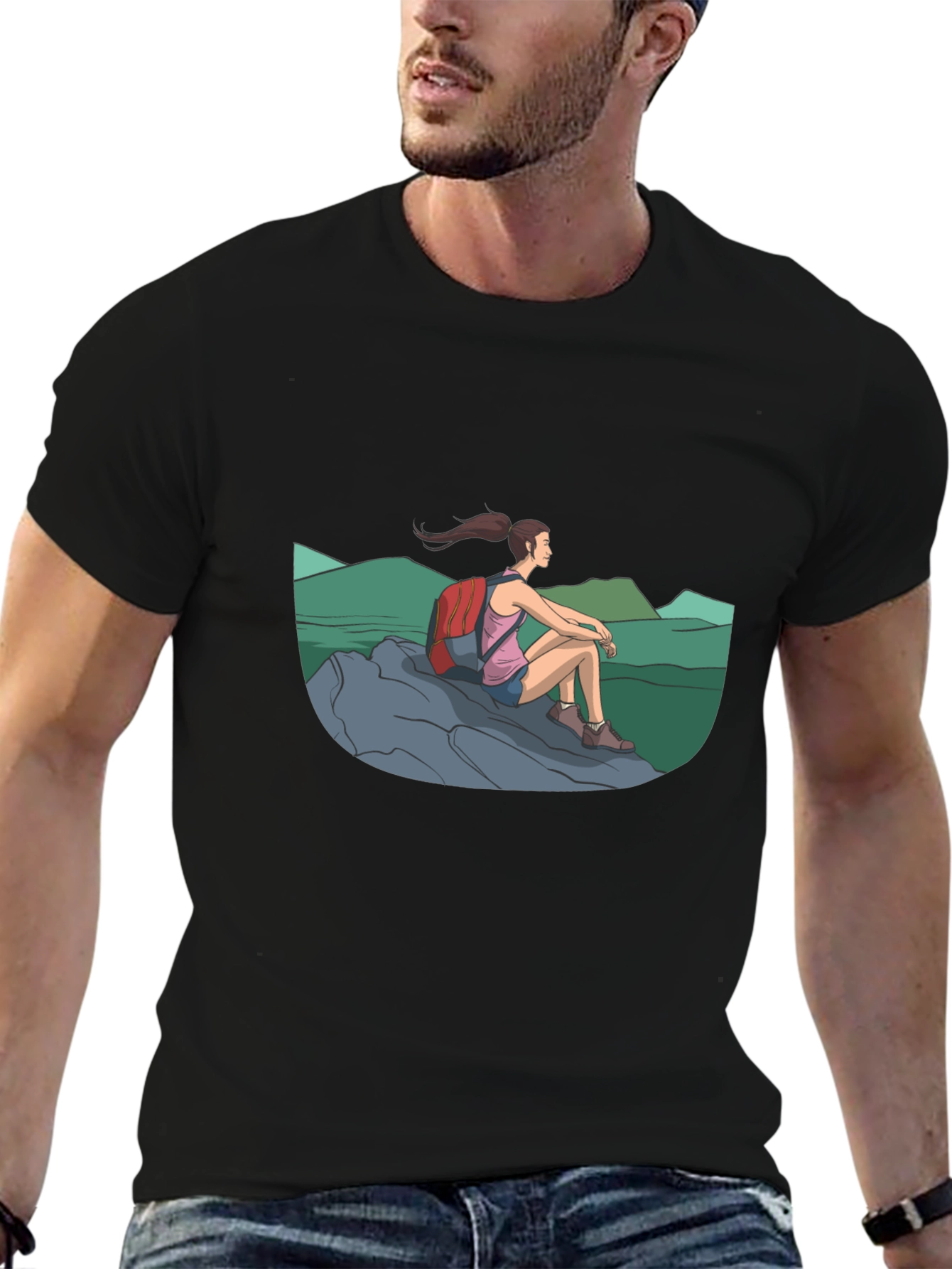 Hiker Graphic Tee - Adventure Awaits!