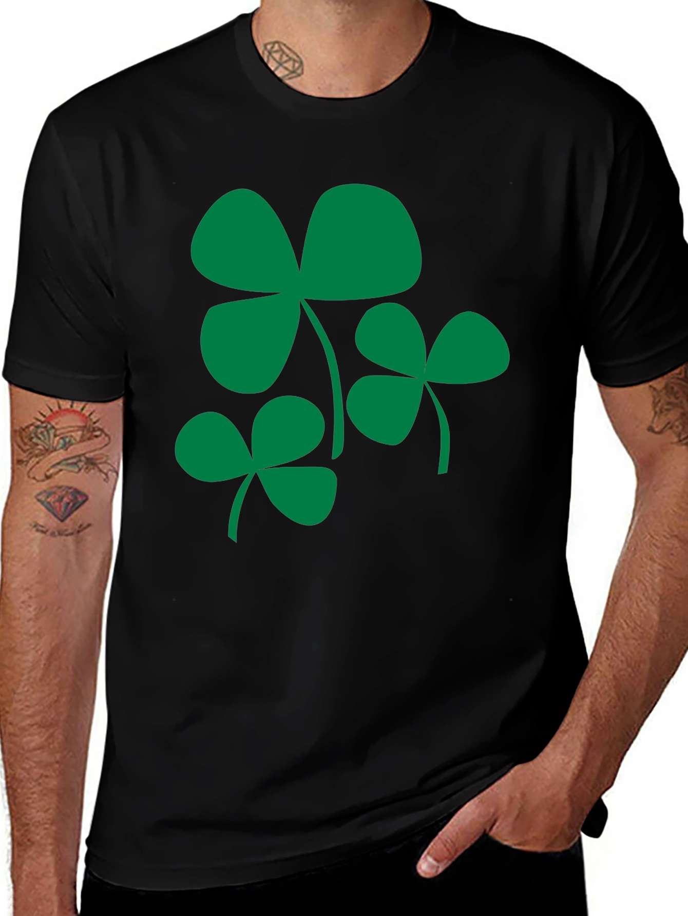 Shamrock Black T-Shirt - St. Patricks Day Apparel